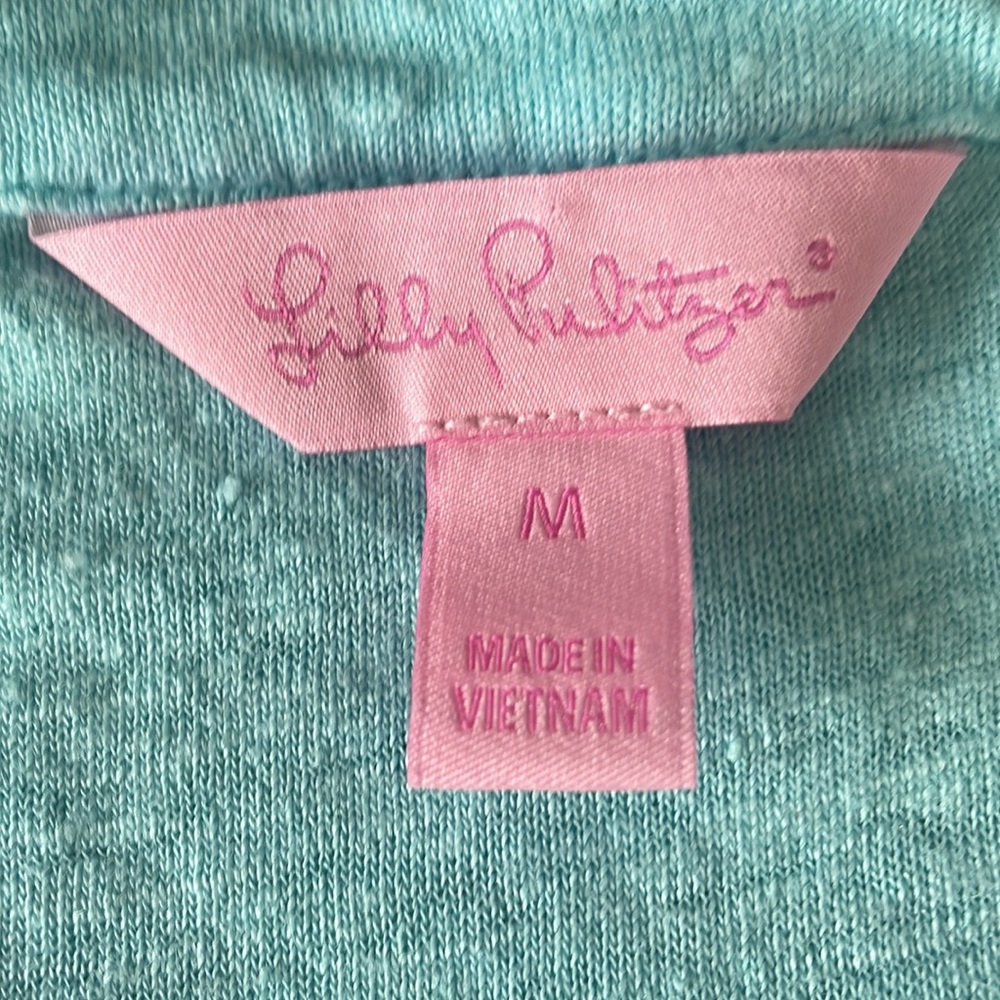 Lilly Pulitzer shirt size medium with gold accents. - Picture 2 of 4